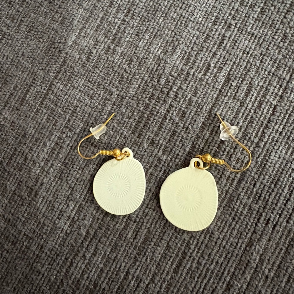 Pink Smiley Face Earrings - Picture 2 of 2